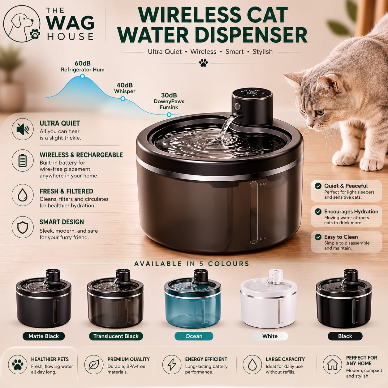 Wireless Cat Water Dispenser