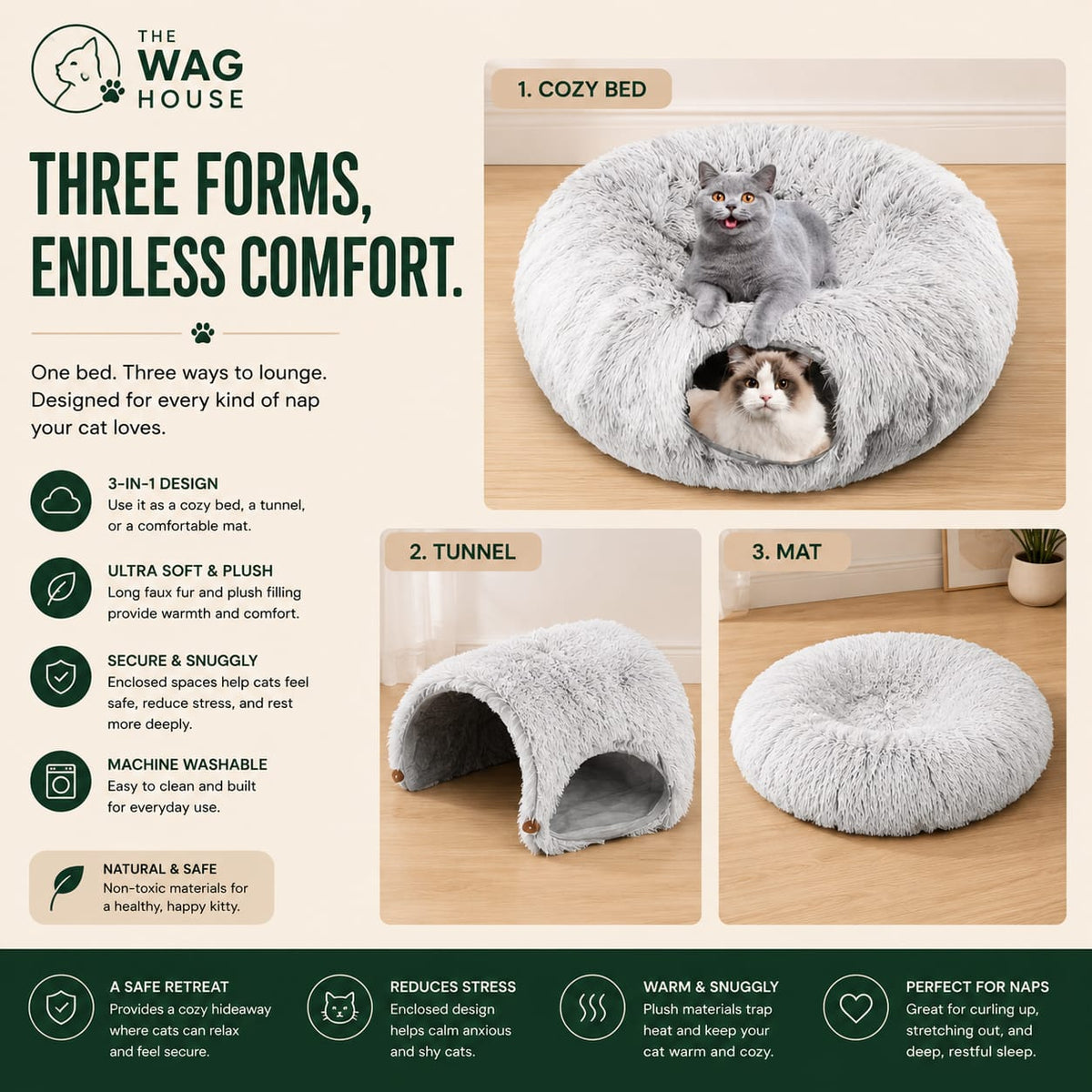 Cat Tunnel Bed