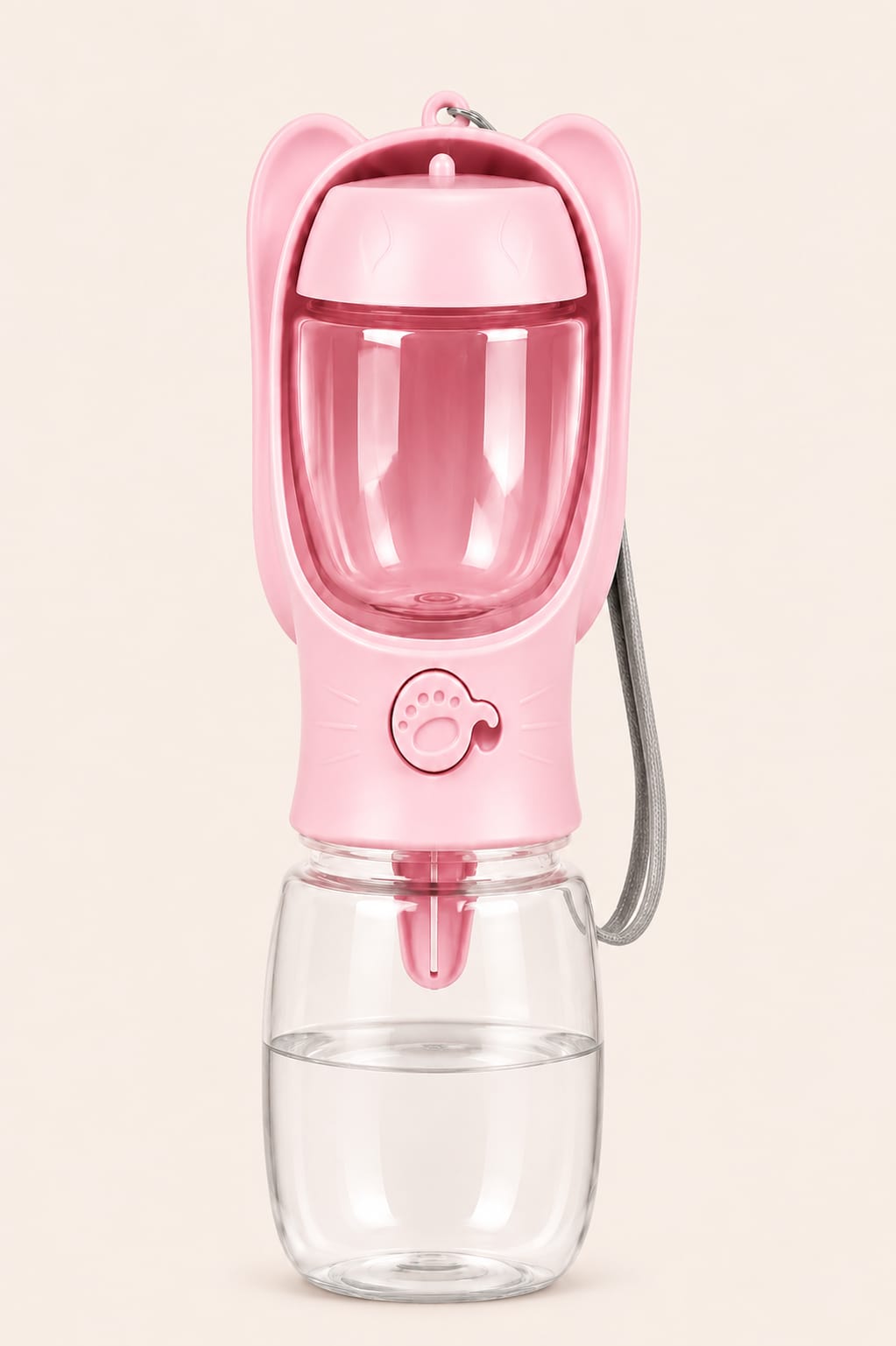 Portable pet water bottle & food container
