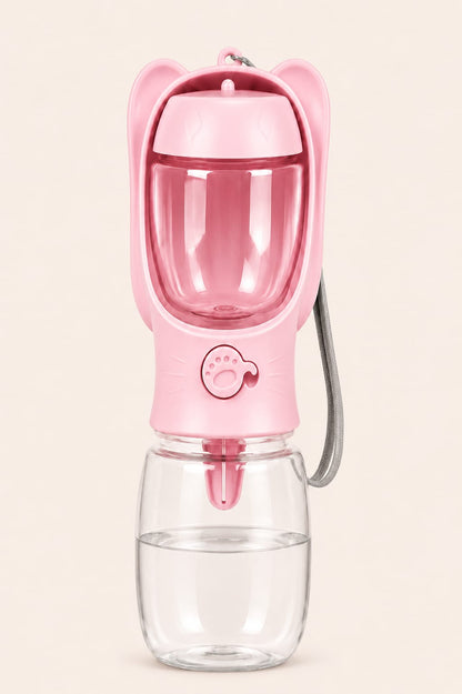 Portable pet water bottle & food container